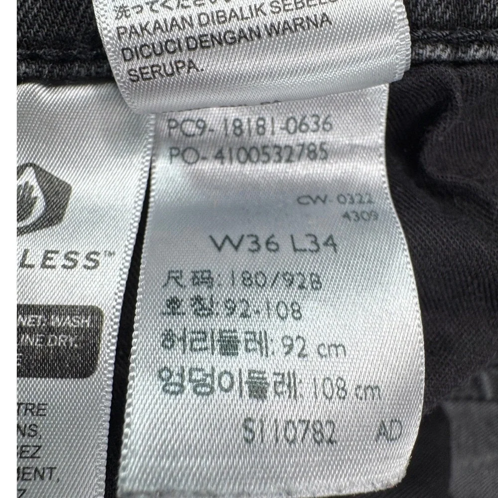 Levis‎ Premium 541 Athletic Taper Jeans Mens 36x34 Washed Black 18181-0636
